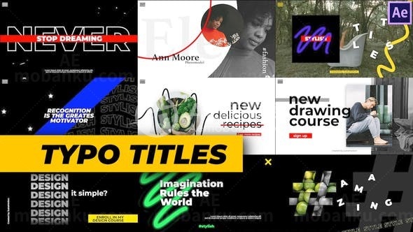 时尚简约文字标题包AE模板