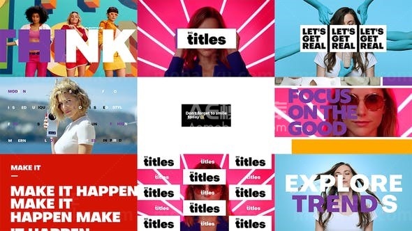 现代风格文字标题展示AE模板