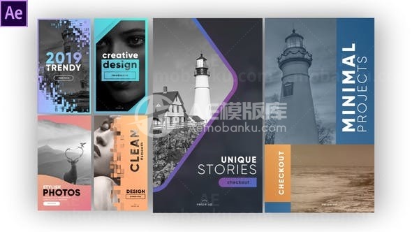 手机端现代风格产品促销宣传视频AE模板