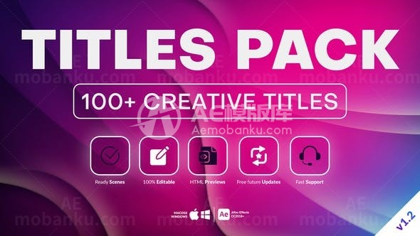 创意动态呼出线文字标题AE模板