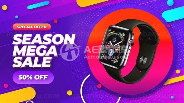 黑色星期五超级大促推广宣传视频AE模板