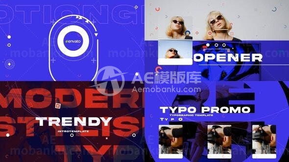 时尚动态现代动感模特片头AE模板