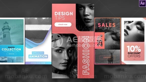 手机端简洁图片视频宣传展示AE模板