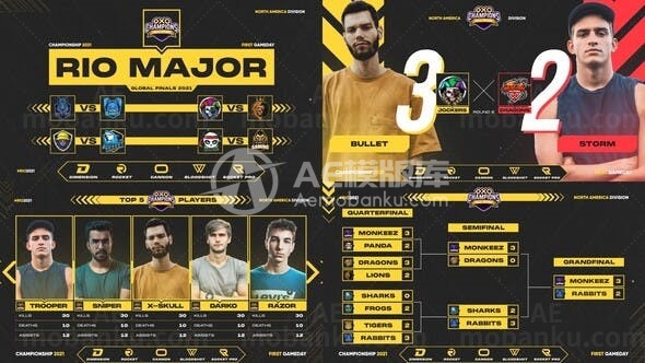 电子竞技游戏赛事包宣传AE模板