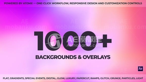 动感抽象背景包宣传展示AE模板