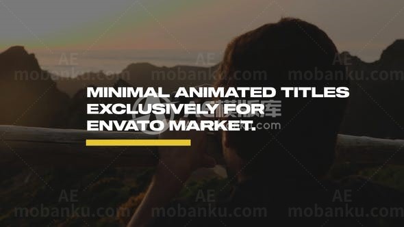 动力文字标题字幕条展示AE模板