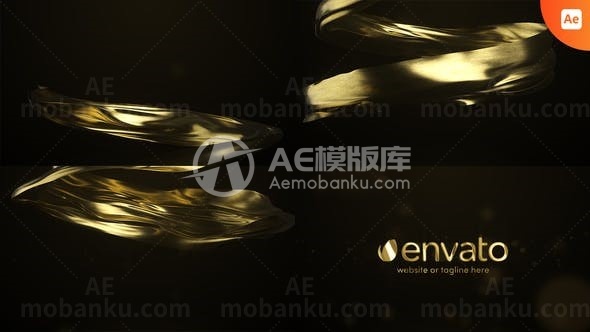 金色标志快速展示AE模板