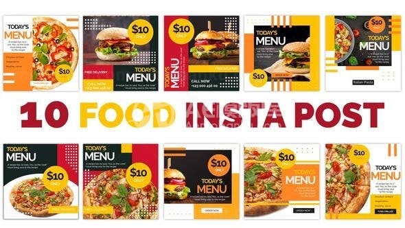 橱窗美食宣传促销推广AE模板