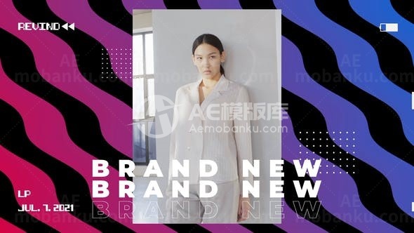 创意时尚纸片视窗效果服装推广AE模板