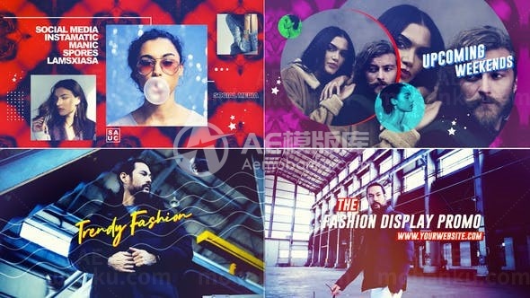 快速踏脚节奏时尚图片视频展示AE模板