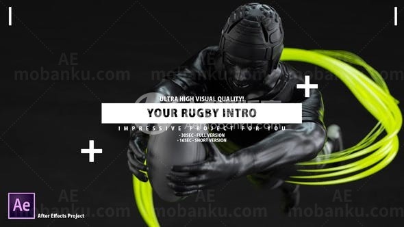 橄榄球片头AE模板