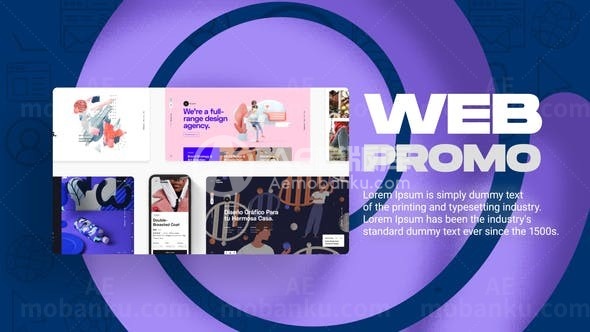 快速节奏动态网站宣传促销展示AE模板