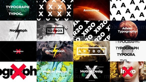 快速踏脚节奏闪烁效果动态版式AE模板