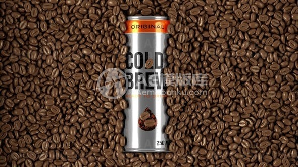 咖啡罐包装样板浮出AE模板