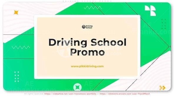 明快风格驾校招生图片视频宣传AE模板