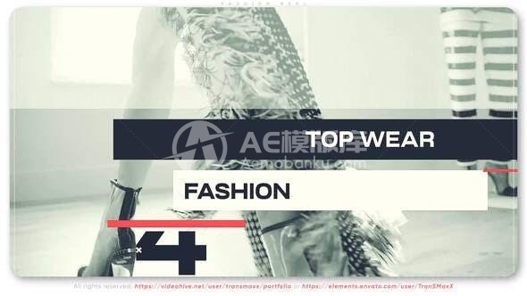 时尚时髦服饰视频展示AE模板