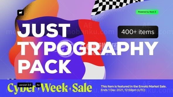 动态文字标题版式包演示AE模板