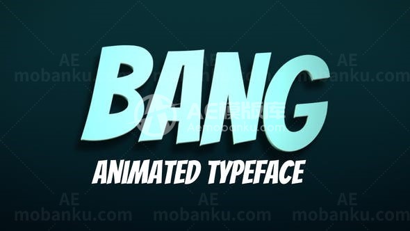 大文字动画标题字幕展示AE模板