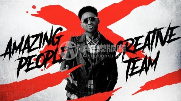 笔刷涂刷切换创意视频片头AE模板