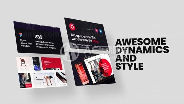 简约动态网站宣传推广AE模板