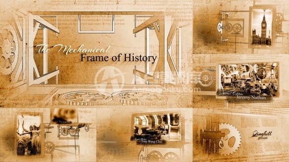机械历史回顾图片视频展示AE模板