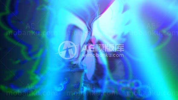 多彩幻象标志展示AE模板