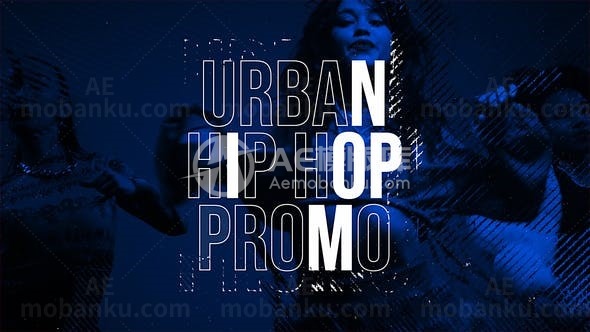 快速鼓点节奏嘻哈动态宣传展示AE模板