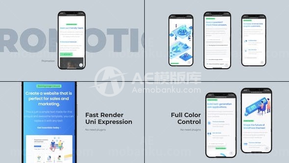 活力手机应用程序App宣传AE模板