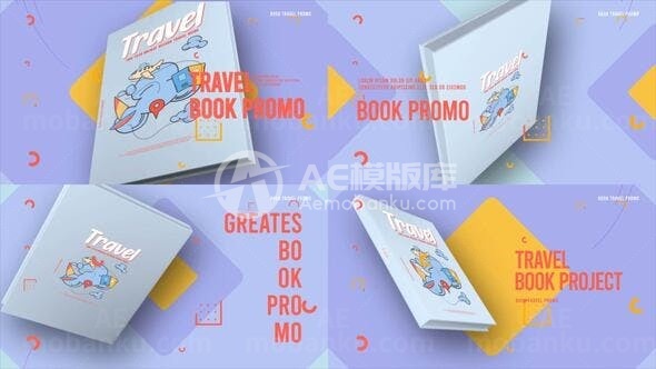 三维旋转旅行册宣传推广AE模板