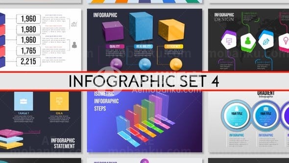 三维数据信息图表动态展示AE模板