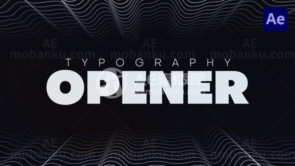 动感节奏文字标题版式展示AE模板