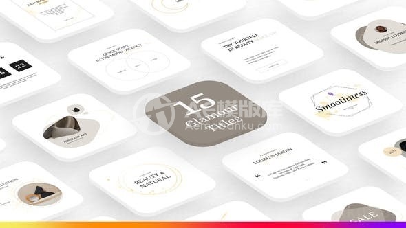 魅力金简约文字标题展示AE模板