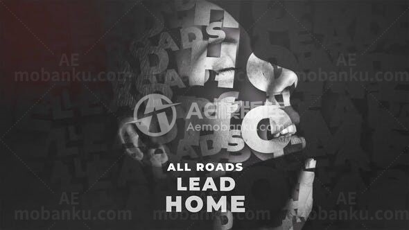 文字云效果包装片头展示AE模板