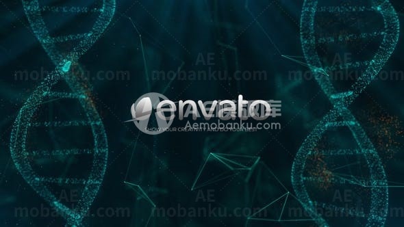 抽象粒子螺旋体标题展示AE模板