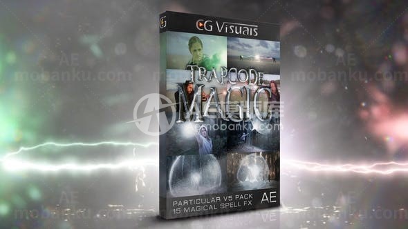 粒子魔术闪电爆炸特效展示AE模板