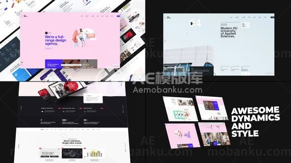 快速网站应用宣传推广AE模板