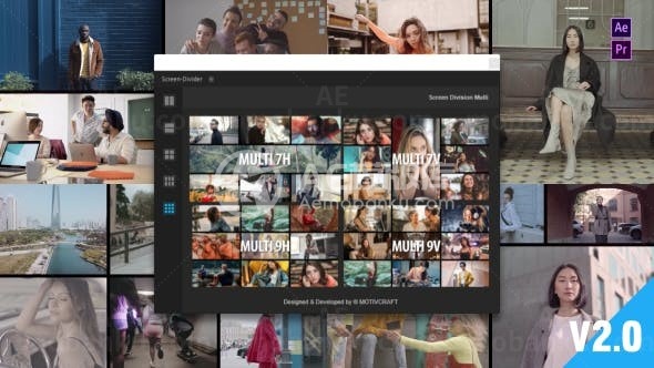 分屏扩展效果图片视频展示AE模板