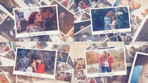 记忆照片空间悬浮展示幻灯片AE模板