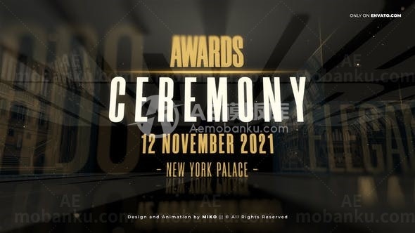 风云人物颁奖典礼宣传片头包装AE模板