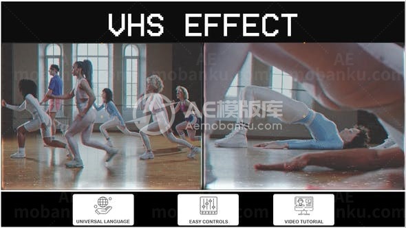 故障扭曲失真快进效果视频展示AE模板