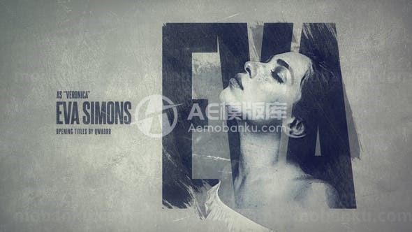 杂渍风格文字标题字幕展示AE模板