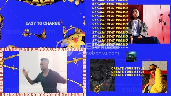 快速踏脚节奏版式图片视频宣传AE模板