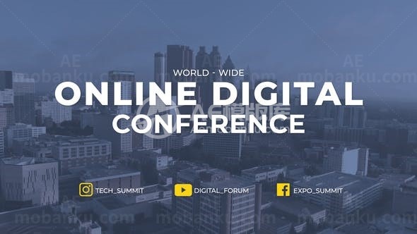 动态在线活动宣传推广视频AE模板