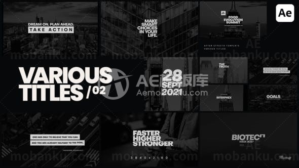 多样文字标题字幕展示AE模板