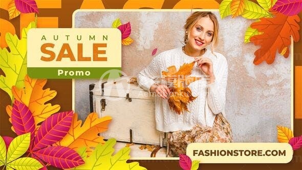 卡通风格秋季产品促销推广AE模板