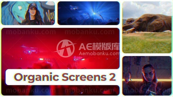 分屏缩放展示视频效果AE模板