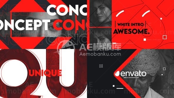 现代动态闪烁文字标题字幕AE模板