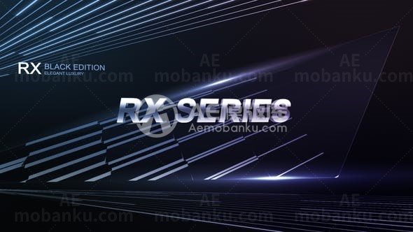 未来风格线条标志展示AE模板