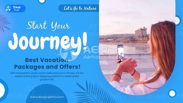 欢乐假日视频展示幻灯片AE模板