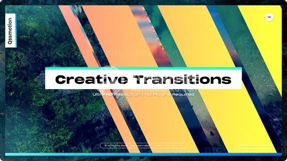 创意栅格网格滑动效果转场效果包AE模板